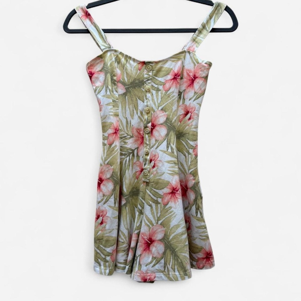 Forever 21 Hibiscus Floral Print Romper Size Small